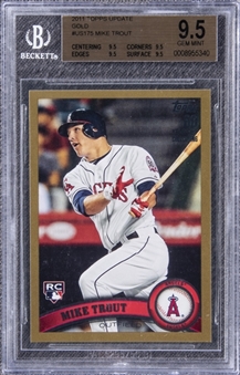 2011 Topps Update Gold #US175 Mike Trout Rookie Card (#1458/2011) – BGS GEM MINT 9.5